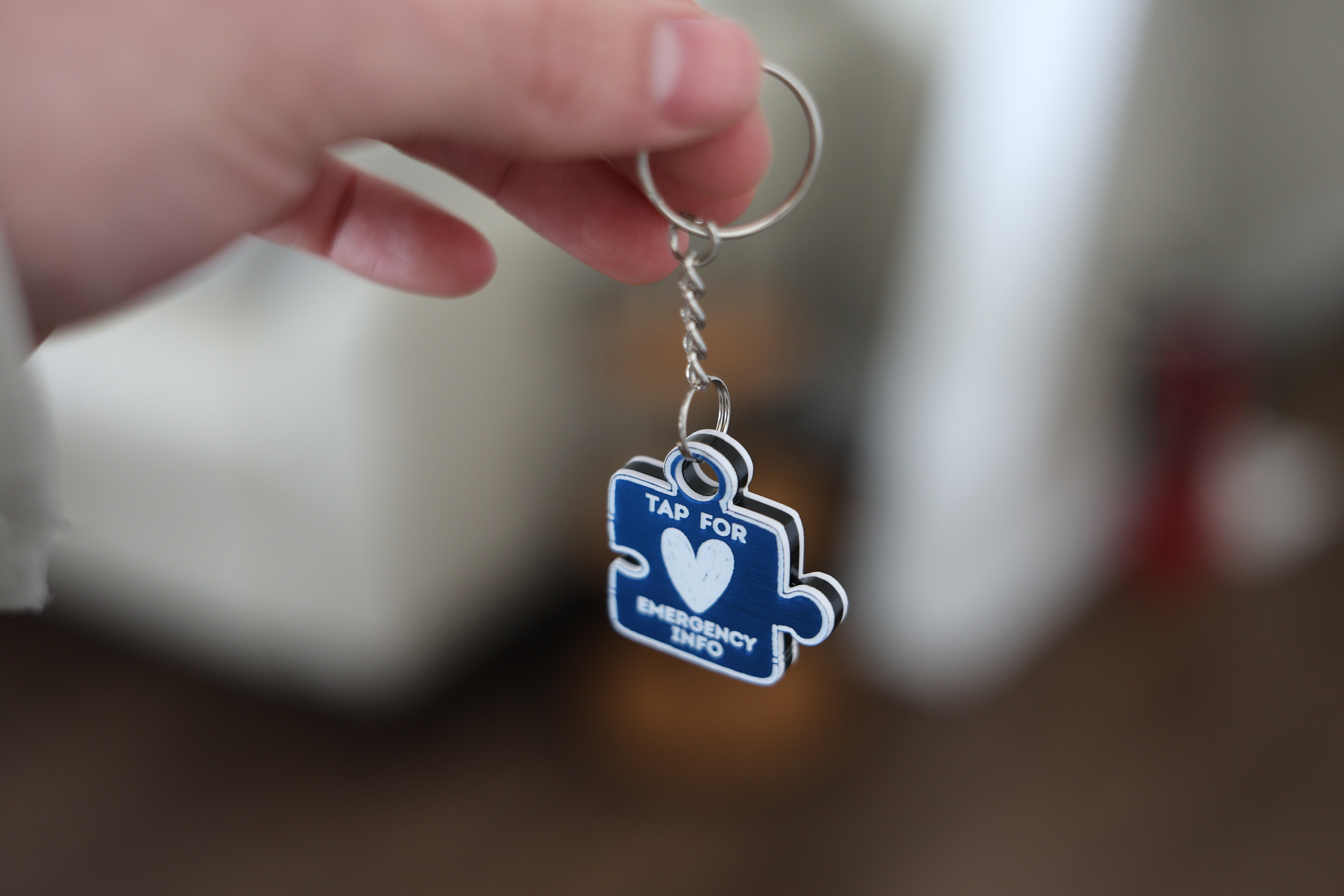 NONVERBAL NeuroSafe Autism Mom Dad Caregiver emergency keychain tag ...