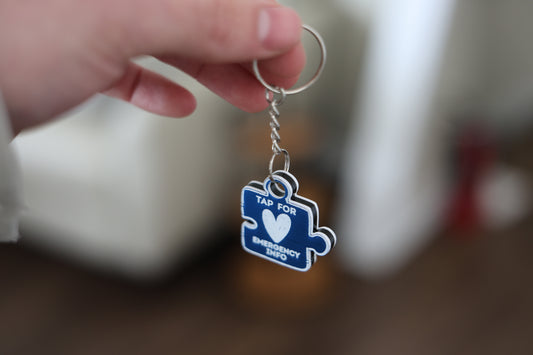 ADULT NeuroSafe Caregiver Emergency keychain tag