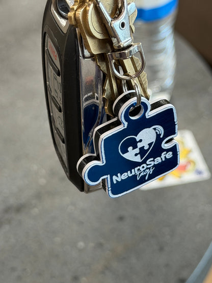 NONVERBAL NeuroSafe Autism Mom Dad Caregiver emergency keychain tag
